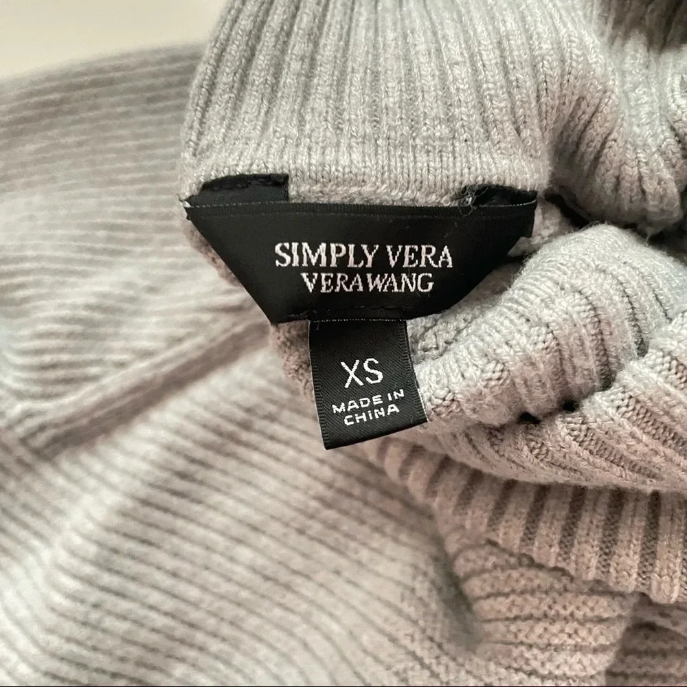 Simply Vera Vera Wang Women’s Side-Tie Ribbed Turtleneck Fall Winter Sweater